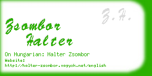 zsombor halter business card